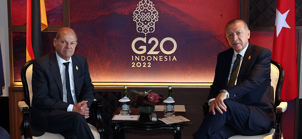 Cumhurbaşkanı Erdoğan, Bali'deki G20 Liderler Zirvesi'nde Almanya Başbakanı Scholz ile bir araya geldi